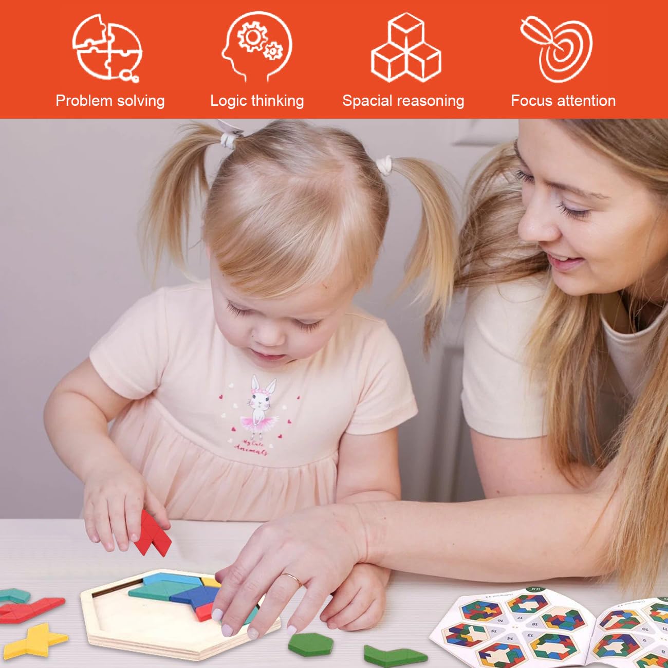 Holzpuzzle Tangram In Macaron-Farben – 3D Logikspiel Für Teenager & Erwachsene
