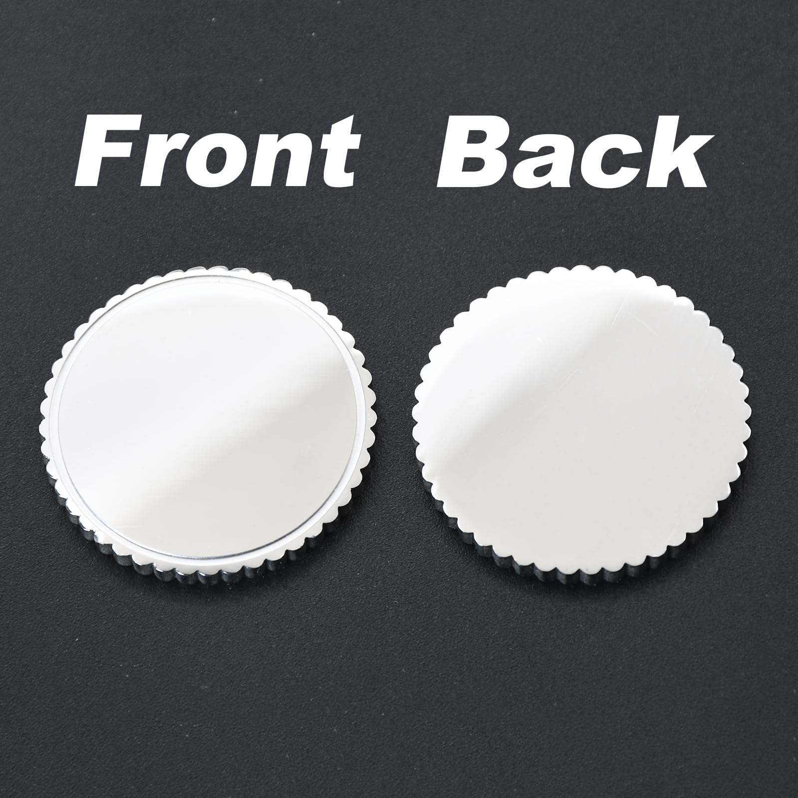 MICAIKEM 40mm 304 Stainless Steel Coin Blanks Reeded Edge Heavy Duty 3mm Thick for Engraving and Stamping. Pack of 5