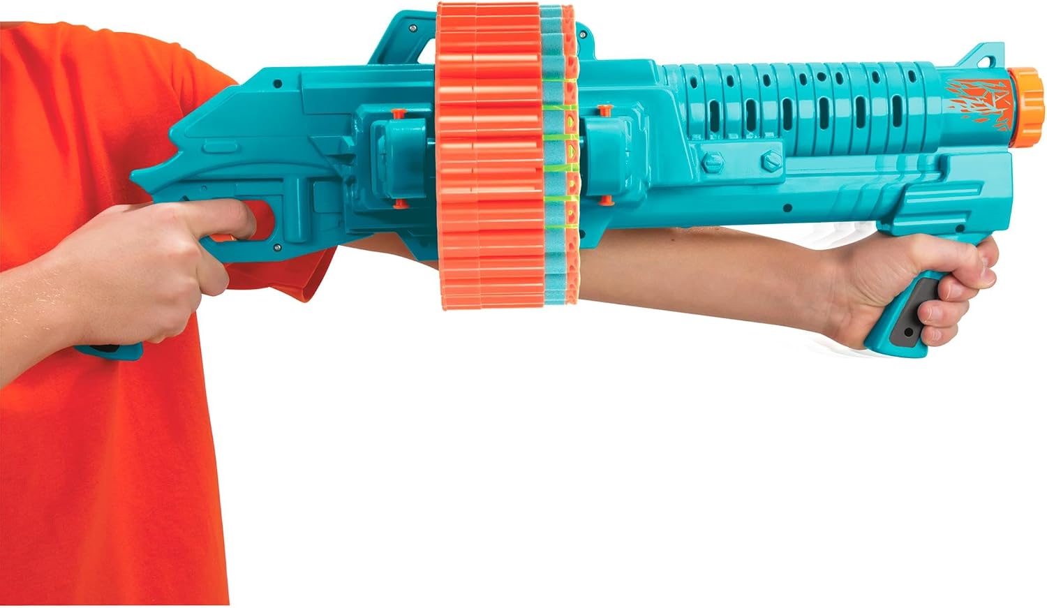 Air Warriors: Sidewinder Dart Blaster - Non-Stop Action, Detachable Dart Drum Holders, 30 Accu-Blast Darts, Shoots Up To 80ft, Kids Toy, Ages 6+