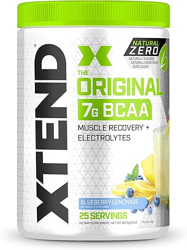 Miniatura 1 de XTEND Natural Zero BCAA Powder Limonada de arándanos  Libre de edulcorantes artificiales sabores y tintes químicos  Bebida después del entrenamiento