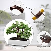 Heveer Bonsai Drót 5 Tekercs 25m Alumínium Növénykötöző Drót Drótcsipesszel 4