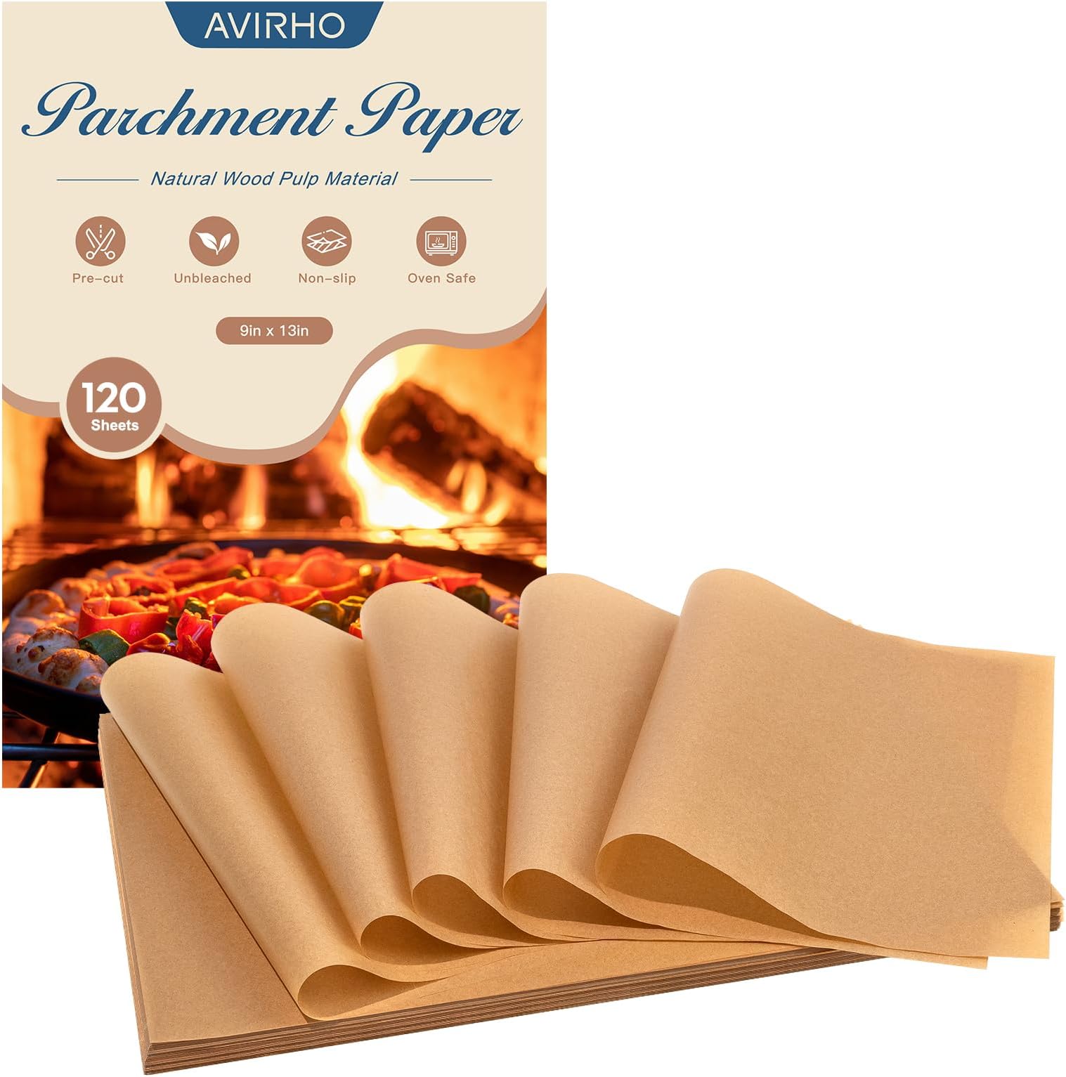 SMARTAKE 300 Pcs Parchment Paper Baking Sheets, 12x16 Inches Non-Stick - Foto 13