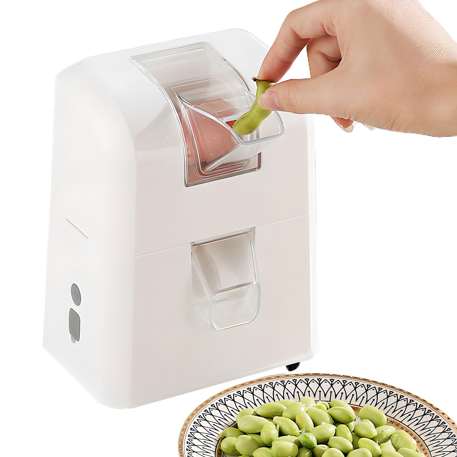 Macchina elettrica per sgusciare i piselli, ricaricabile tramite USB, per piselli ed edamame, funzionamento one-touch, facile da pulire e silenziosa
