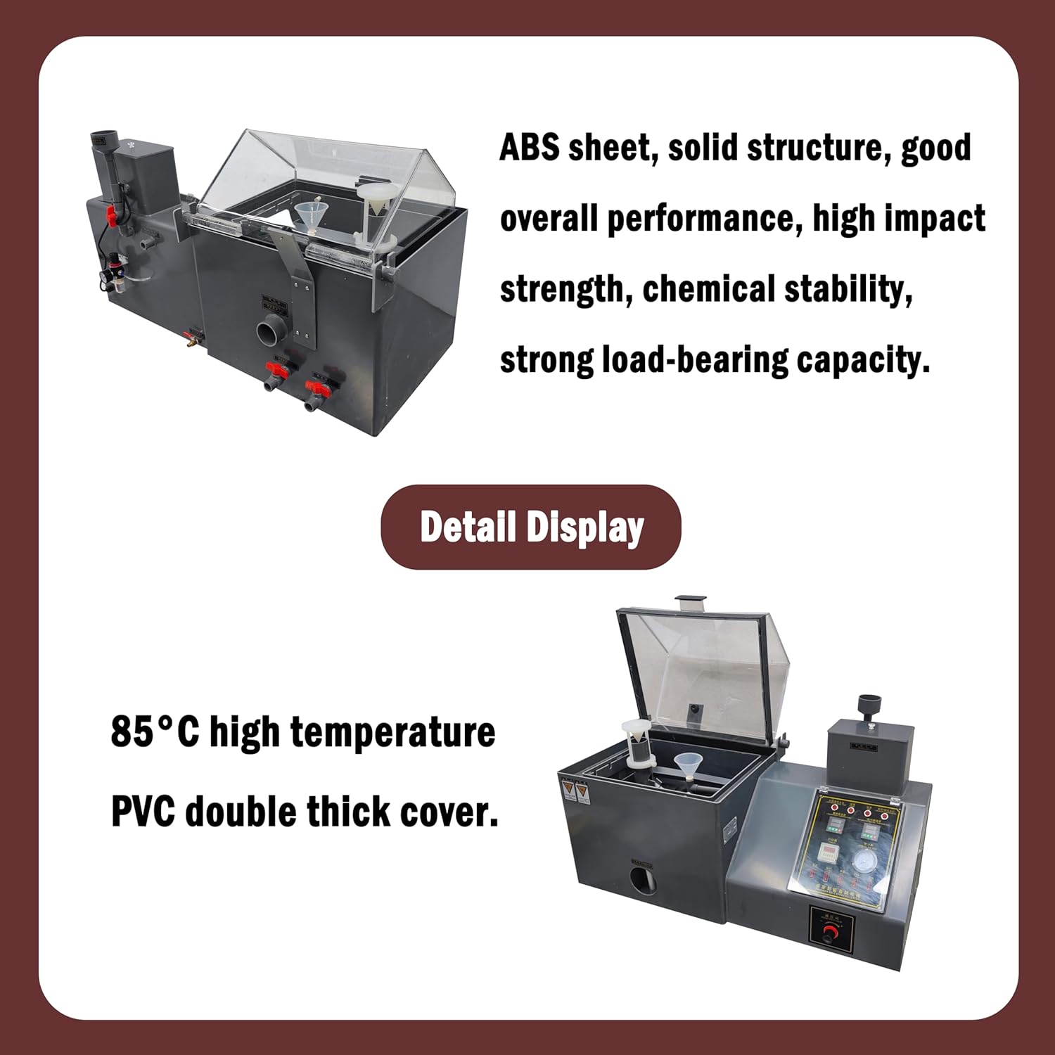 Salt Spray Testing Chamber Lab Salt Fog Tester Salt Spray Test Equipment for Various Materials Surface Treatment 47L 1.5KW 110V