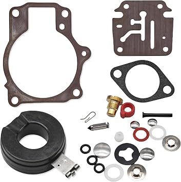 396701 Carb Rebuild Repair Kit for Johnson Evinrude 18-75 HP Marine Motor | Compatible with Evinrude Johnson 18 20 25 28 30 35 40 45 48 50 55 60 65 70 75 HP Outboard, Replaces 392061, Sierra 18-7222