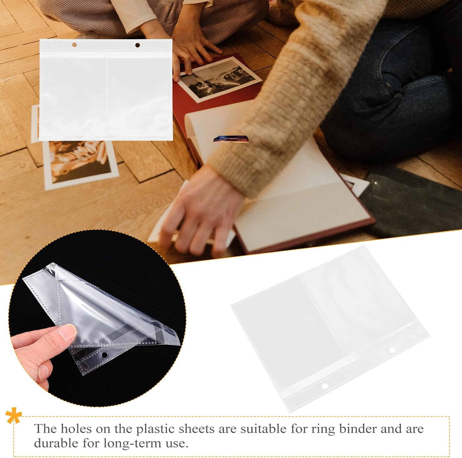 Levemolo 30pcs Photo Sleeves Protector, Album Page Inserts for Photocard Binder, 4x6 Picture Holder Refill Sheets, Plastic A6 Binder Insert for Album Postcard Collector Jacket Organizer