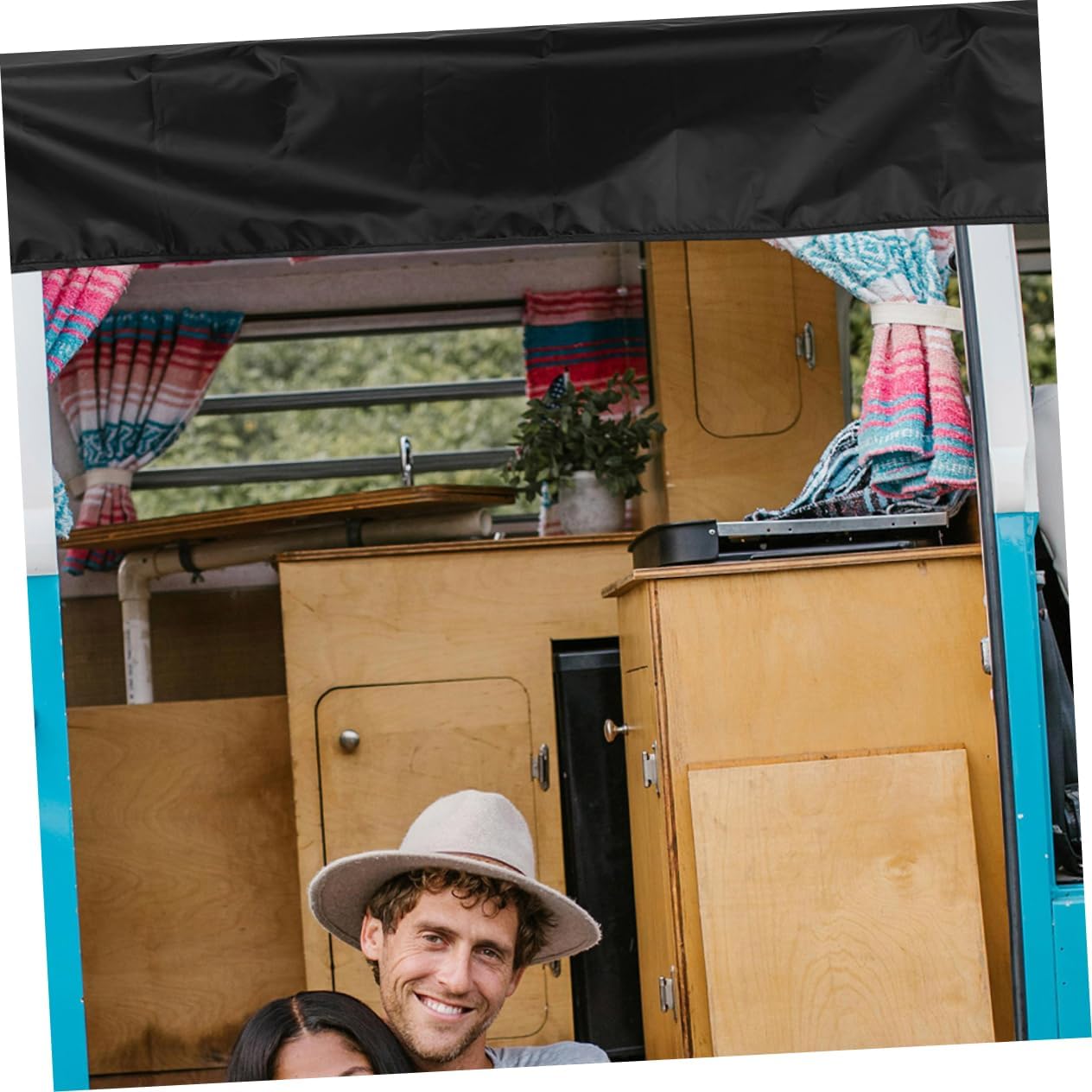 Truck Camper Cover Rv Sunshade Uv Rain Fits for Small Rvs Tailored for Rear Trunk Quick Installation