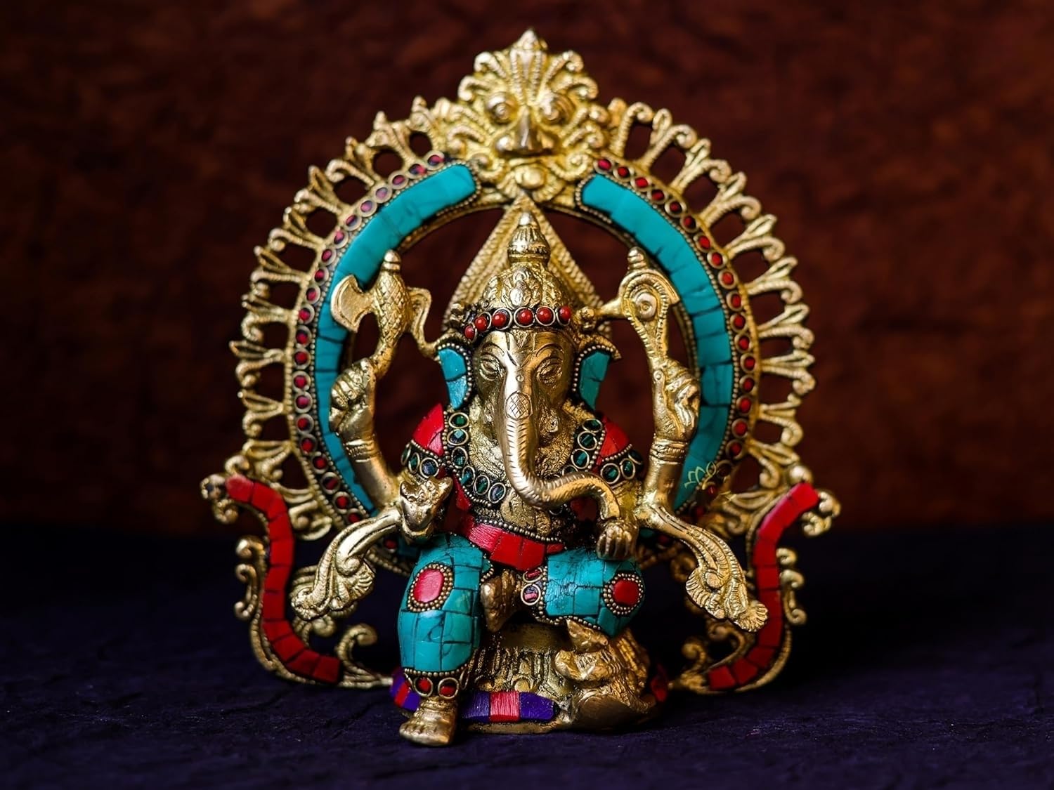 Dieu de la chance Ganesh en laiton pour surmonter les obstacles