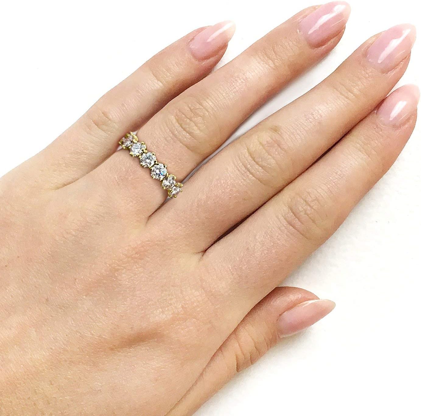 Kobelli 7-Stone Prong Set Diamond Ring 1 1/4 Carat TW in 14k White Gold