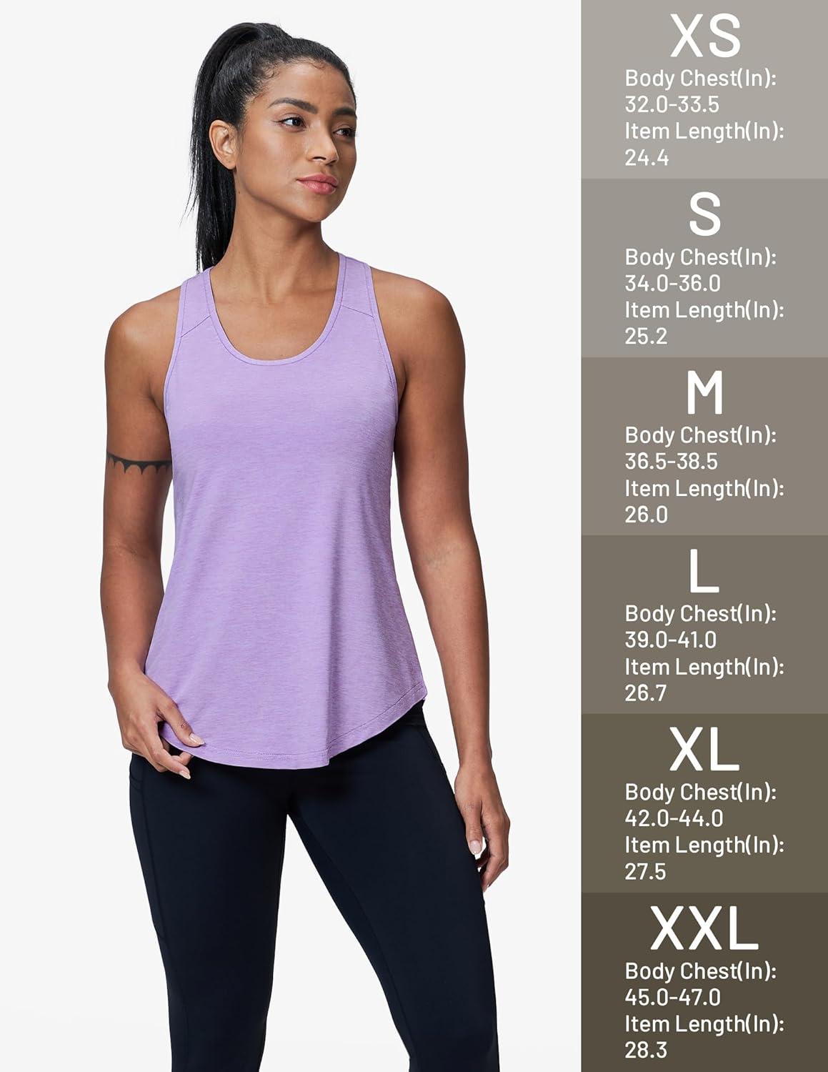 MIER Workout Tank Tops for Women Racerback Athletic Sleeveless Loose Fit Muscle Tee Shirts Dry Fit Runing Gym Yoga Top Summer - Image 6