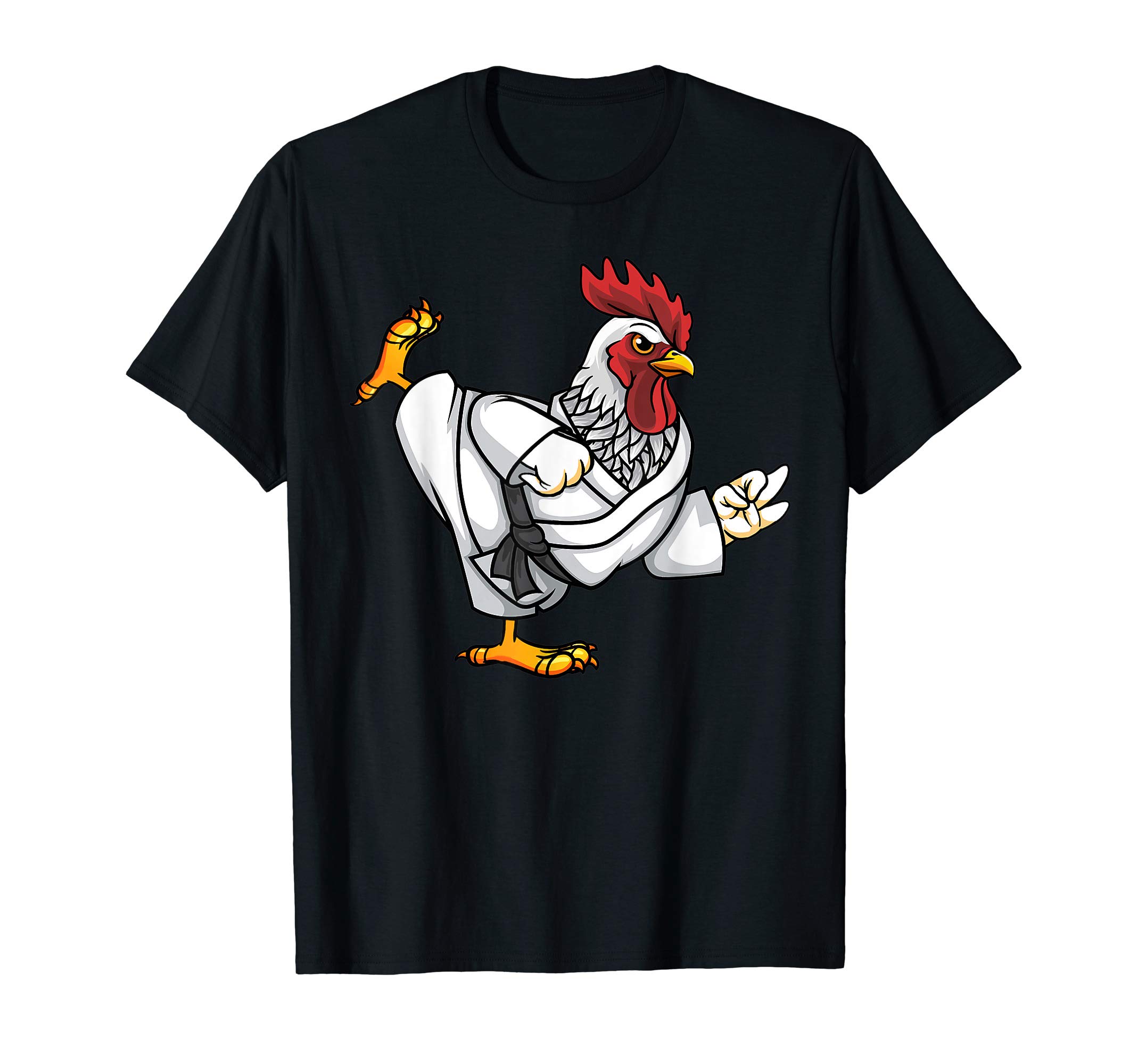 Funny Ninja Chicken rooster doing Karate Samurai Design Gift T-Shirt