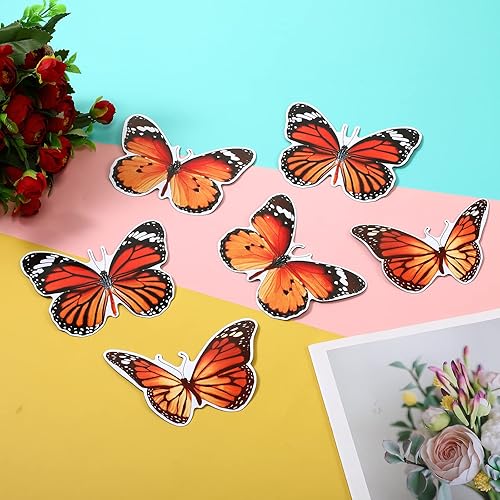 Miniatura 7 de 6 imanes de mariposa para puerta, imanes flexibles de doble cara, protectores decorativos para puertas corredizas que evitan que personas y mascotas