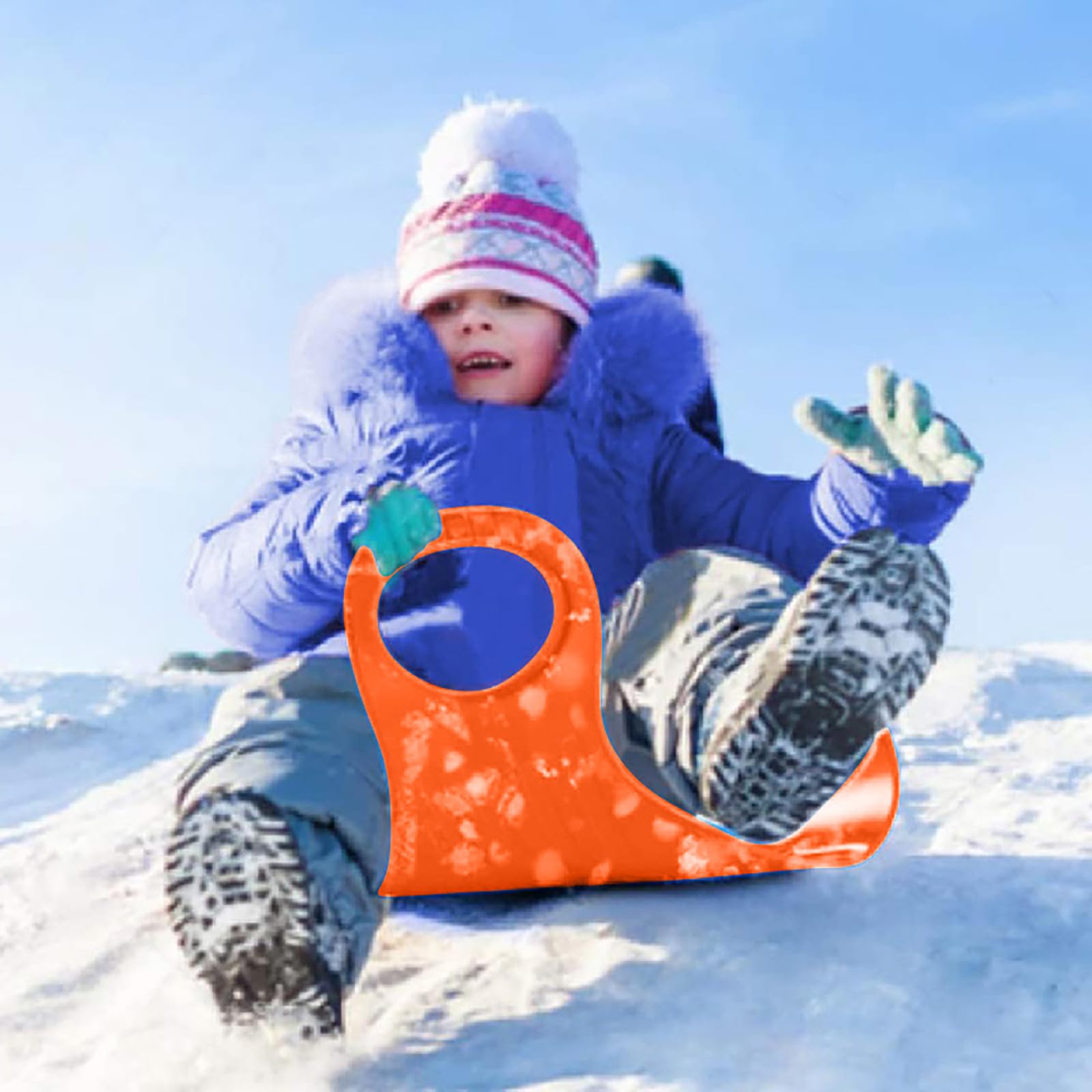 Tavola slitta da neve con slittino per adulti, slittino per bambini, slitta da neve, bambini piccoli, occhiali da sci invernali all'aperto