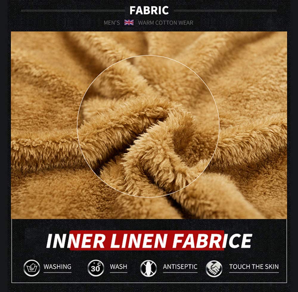 BININBOX Parka Hiver Hommes Épais manteau Chaud avec Détachable Capuche Long Veste à fourrure