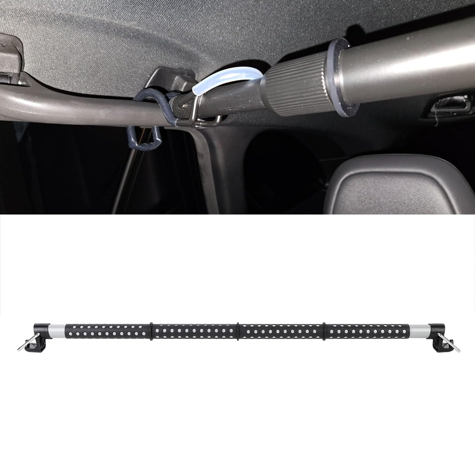 Barra para Colgar Ropa de Coche, Soporte Telescópico Ajustable Resistente para Barra de Ropa, Estante de Almacenamiento de Vehículos para Trajes, Vestidos, Camisas, Organización de Viajes,