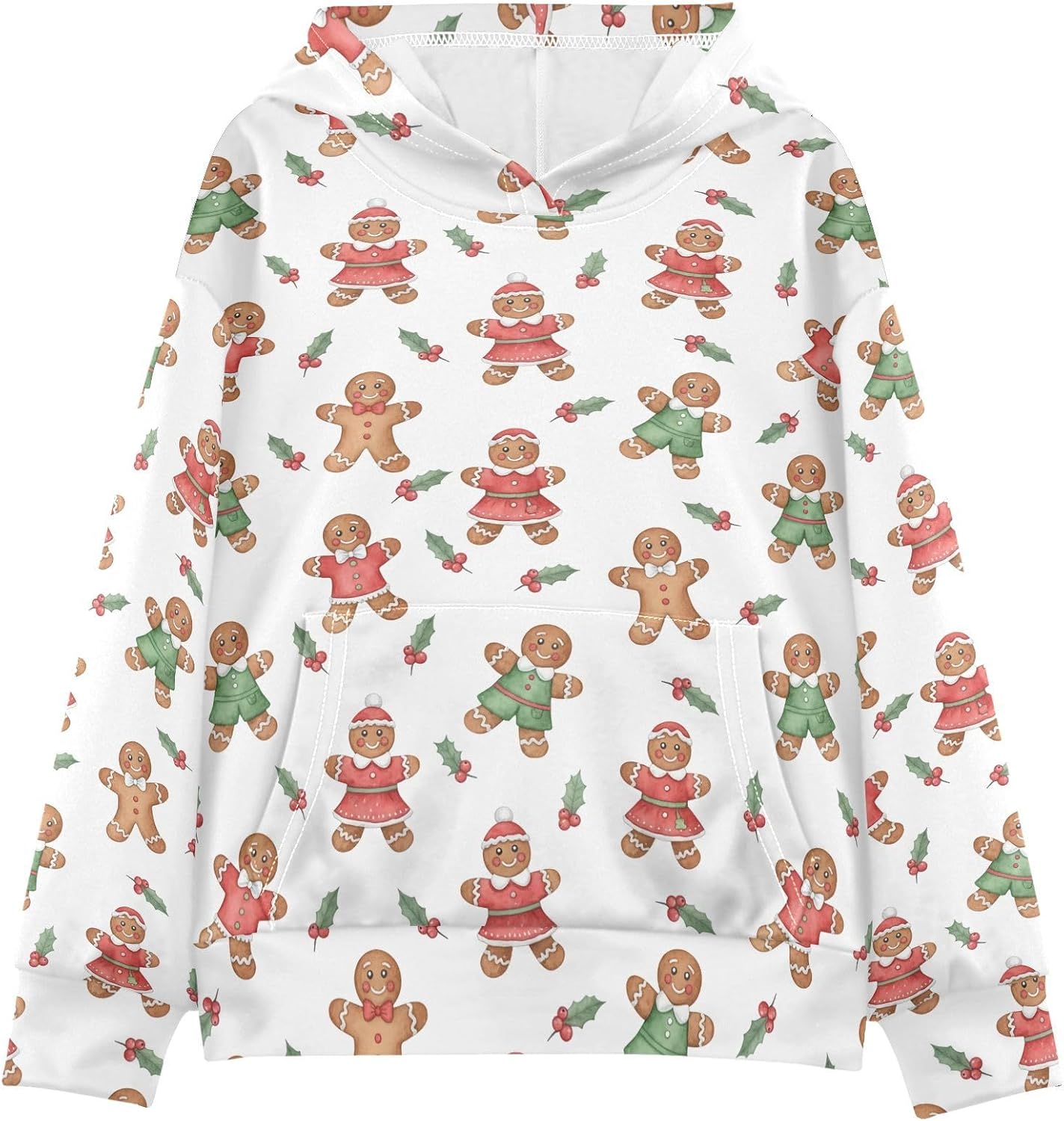 Christmas Gingerbread Toddler Girls Pullover Hoodie Sweatshirt 4-14Y A2308770