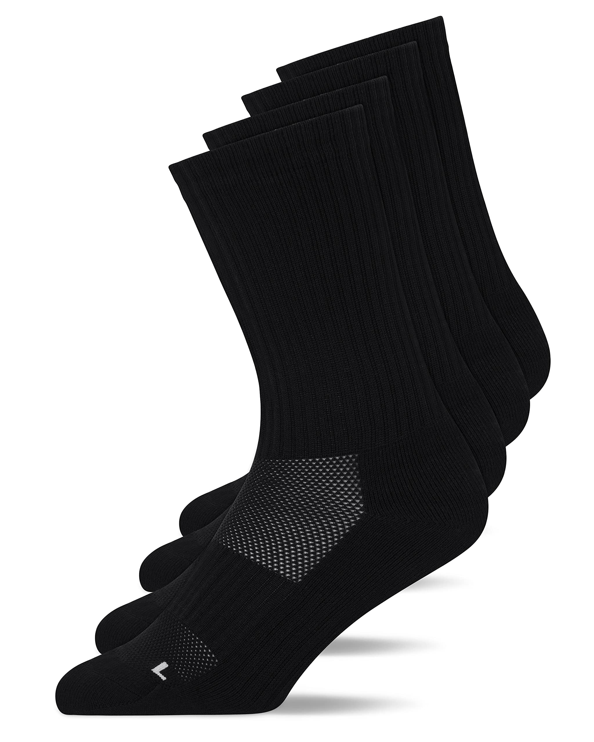 Snocks Hohe Kompressions Laufsocken 4 Paar - Funktionssocken Herren Damen - Atmungsaktive Tennissocken - Sportsocken ohne Verrutschen - Gemütlich und weich - Gr. 35-50