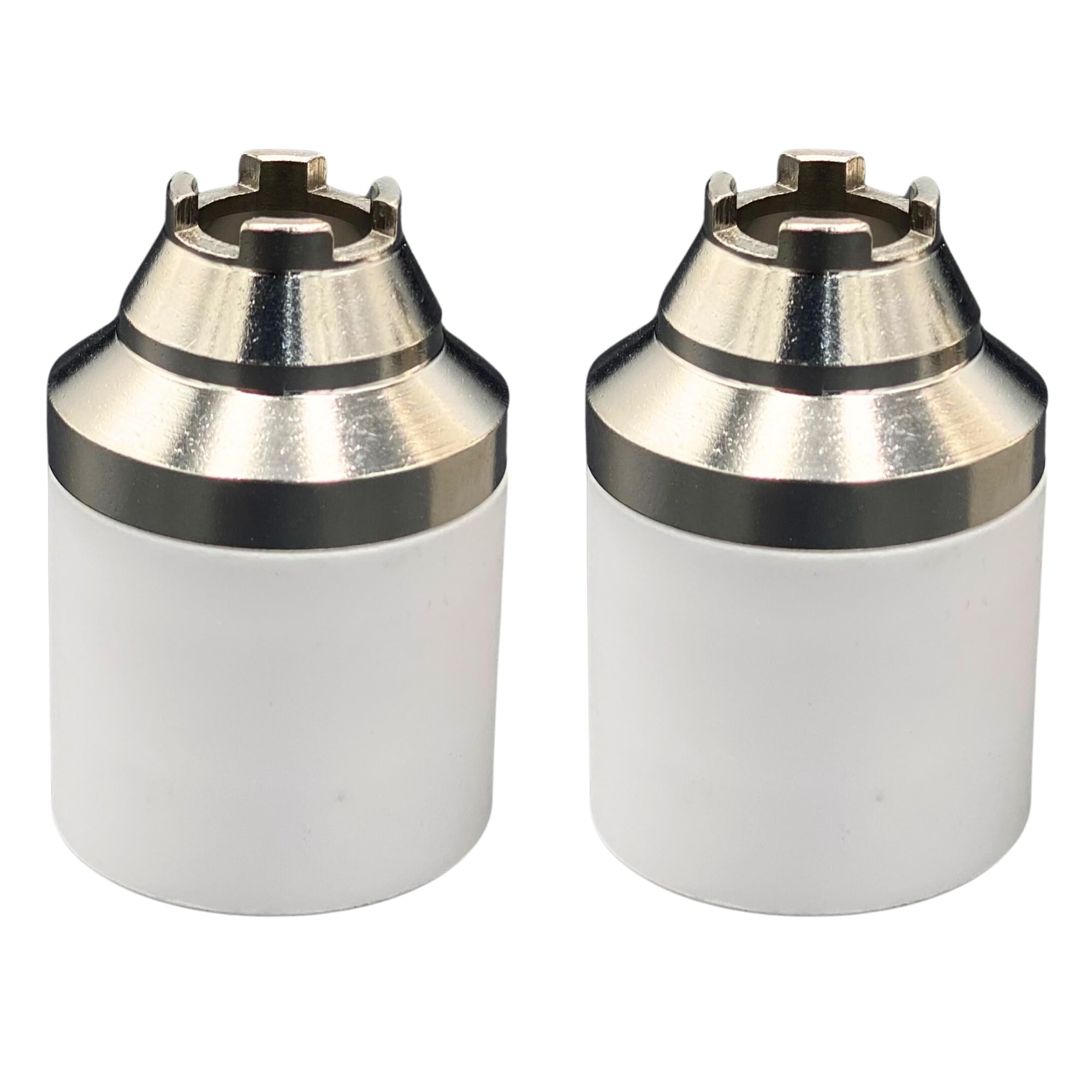 P80 Plasma Cutting Torch Tip/Nozzle Protective Covers in Fiberglass: Insulator Part, Equipment Accessories Replacement for CUT-100 Metal Cutter Machine, Consumables Tools and Cutting Gun (White, 2PCS)