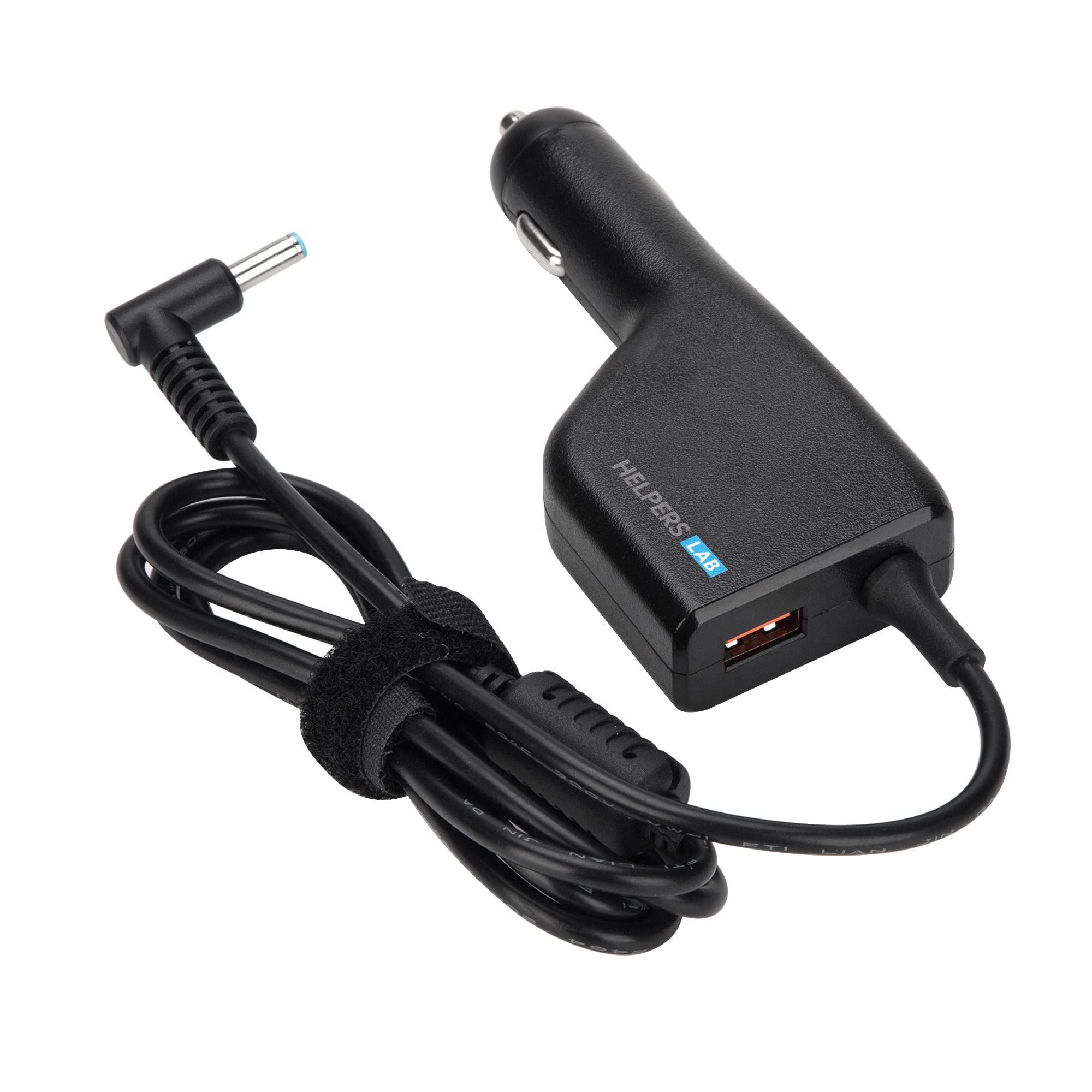 HELPER 19,5V 4,62A Caricabatterie da Auto per HP Laptop Envy4 Envy6 EliteBook TouchSmart Folio Pavilion Stream Spectre Zbook chromebook 90W 65W 45W Connettore Blu