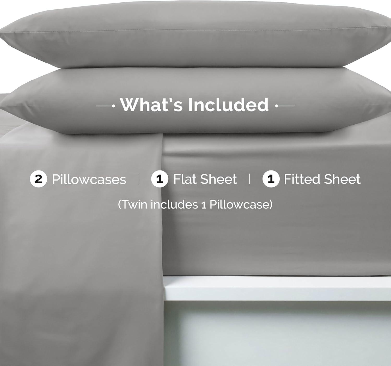 Martex Easy Living 4-Piece Queen Microfiber Sheet Set – Brushed Microfiber Sheets – Easy Care – Durable Bed Sheets – Lightweight Bedding Set – Light Gray