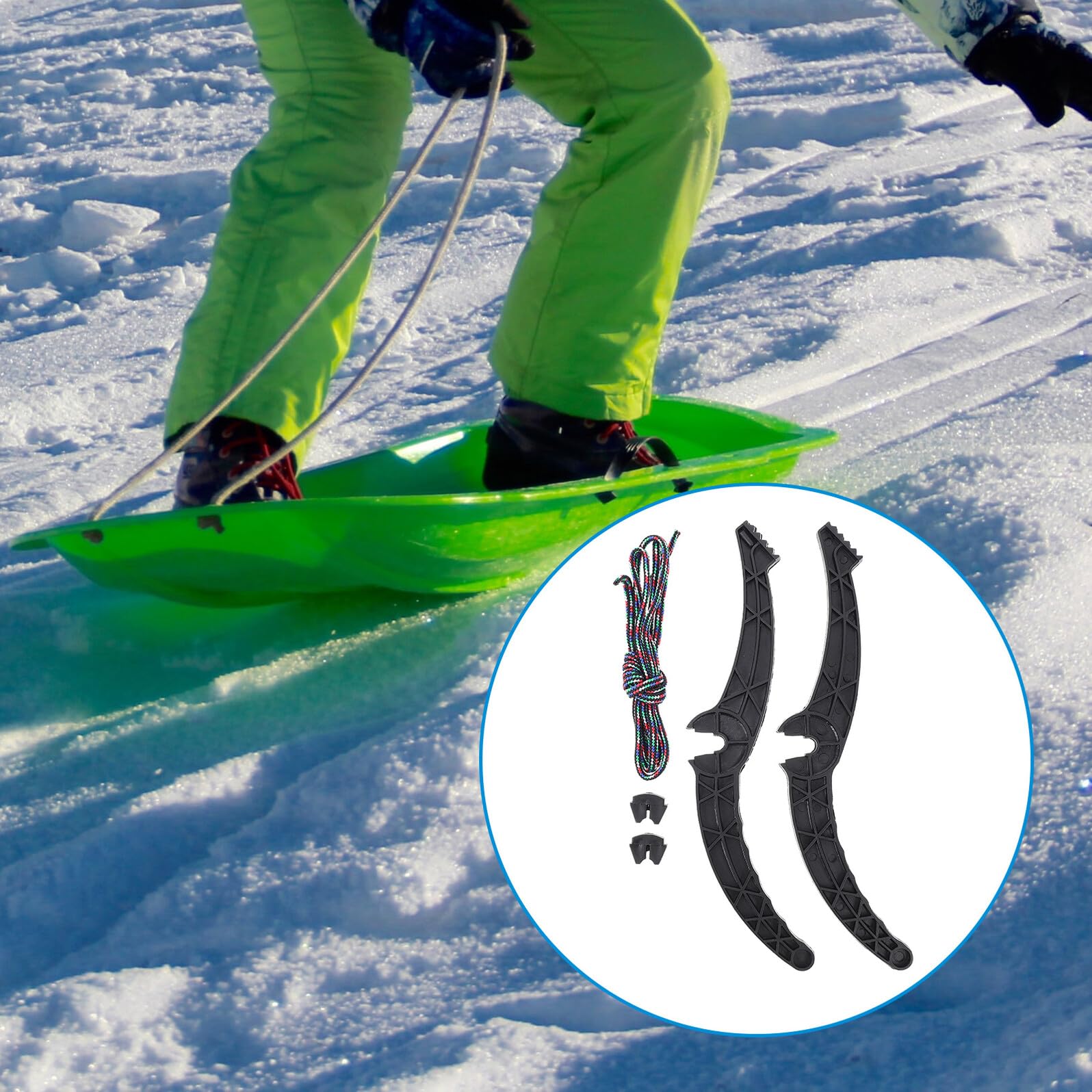 Manija de Freno de Snowboard Antideslizante para Esquí Accesorio de Trineo