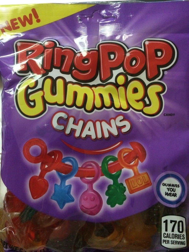 Ring Pop Gummies Chains Candy 6-Flavors, 5 oz