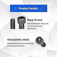Vista 48 de Juego de 1225 tornillos de cabeza hexagonal M2 M3 M4 M5, tornillos de cabeza de zócalo de botón hexagonal, tornillos, tuercas, arandelas planas