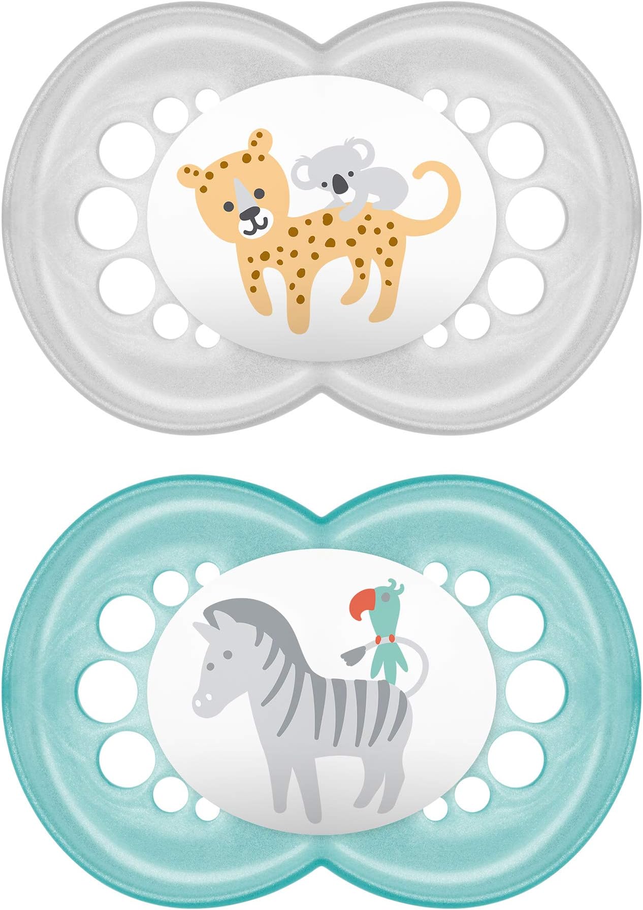 MAM Original Pacifiers (2 Pack, 1 Sterilizing Pacifier Case), Pacifiers 16 Plus Months, Unisex Pacifier, Best Pacifiers for Breastfed Babies