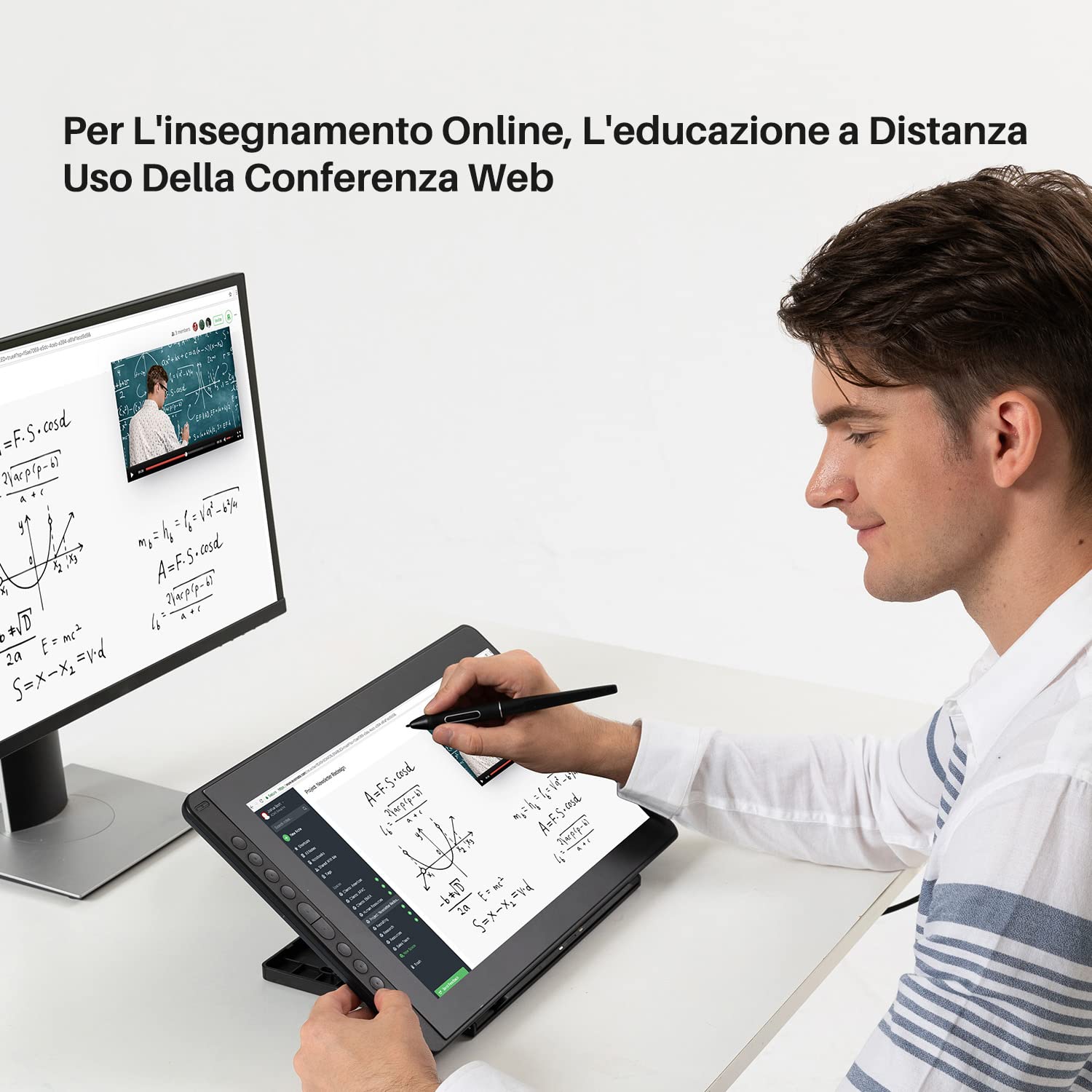 HUION Kamvas 16 (2021) Tavoletta grafica con Display, Schermo Laminato Pieno da 15,6 Pollici, 10 Pulsanti Programmabili, Supporta la Connettività con Dispositivi Android | 15,6 pollici,120% sRGB,Penna PW517,Disegno,Design,Nero,Compatibile Android,Tablet g