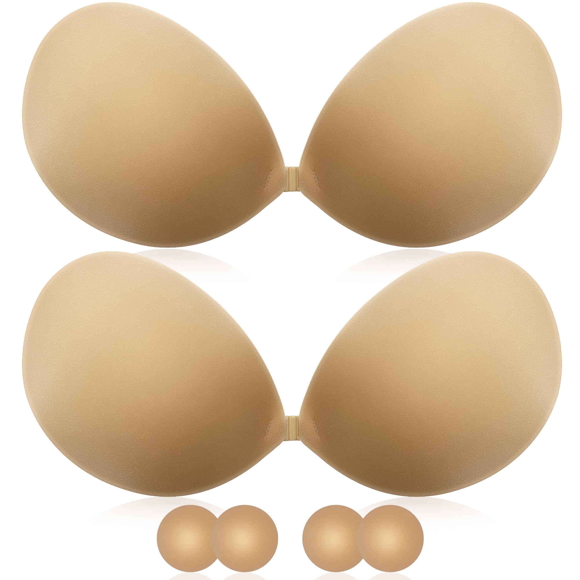 LUCKLISASticky Bra, Strapless Backless Invisible Adhesive Bra for Women, SelfAdhesive Stick On Boobs Nude Pasties Braless Bras