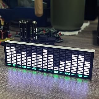 Sound Activated Spectrum Display, Music Spectrum LED Light with 5 Lighting Effects & 20-25KHz Display Rang, Suitable for Home Theater/Parties/Car Decoration, and Music Visualization