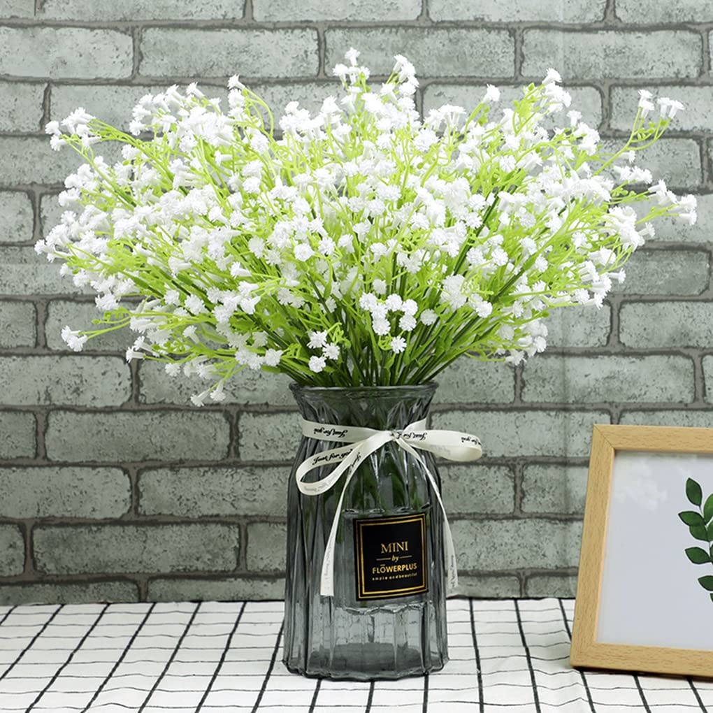Fiori artificiali bianchi, Gypsophila finta in plastica, per interni ed esterni, coroncina per ragazze, bouquet da sposa, casa, giardino, festa, ghirlanda fai da te, disposizione dei tavoli, ghirland