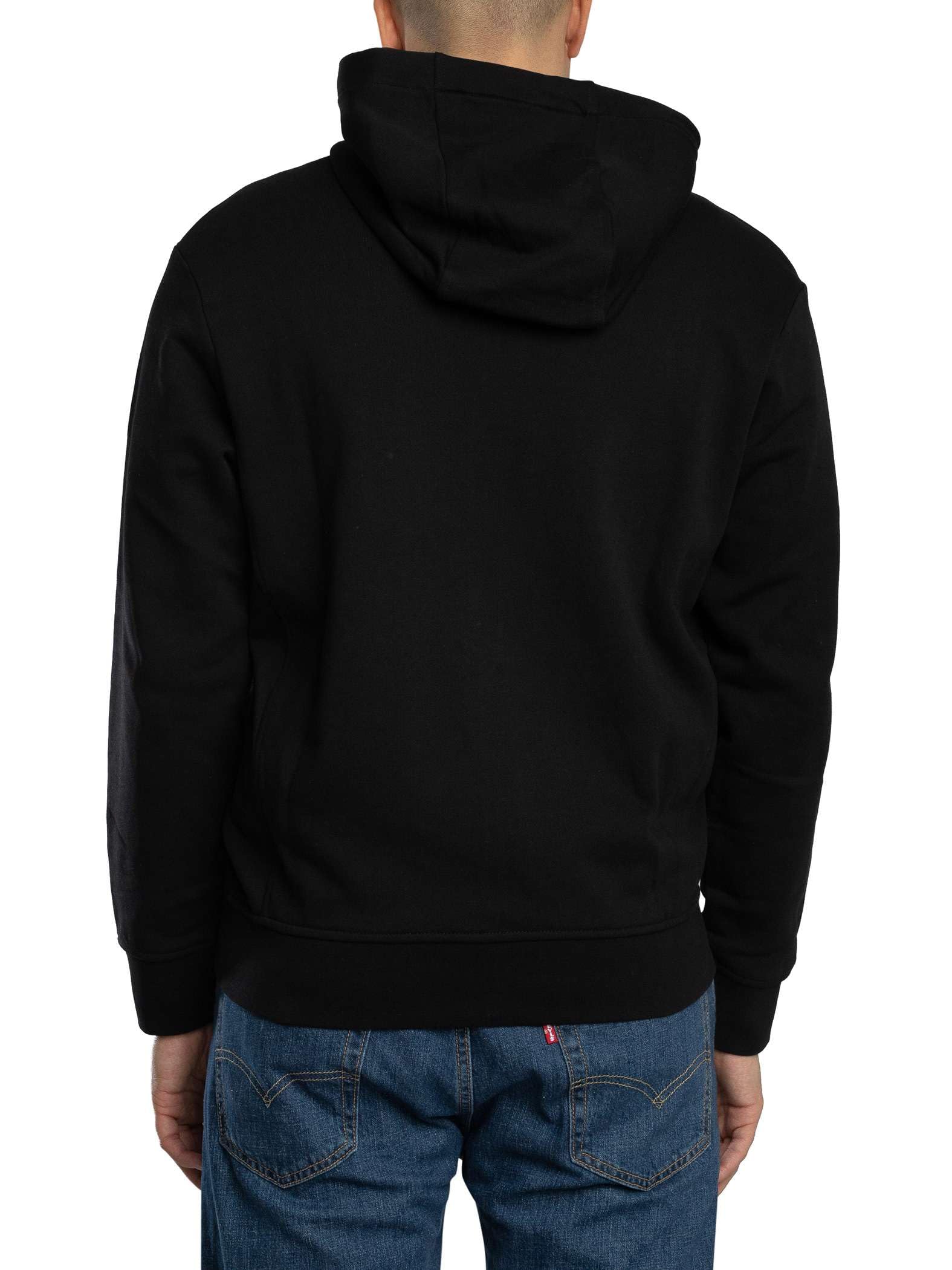 Armani Exchange Genuine Cotton, Zipped, Long Sleeve Side Logo Felpa con Cappuccio Uomo (Pacco da 1)