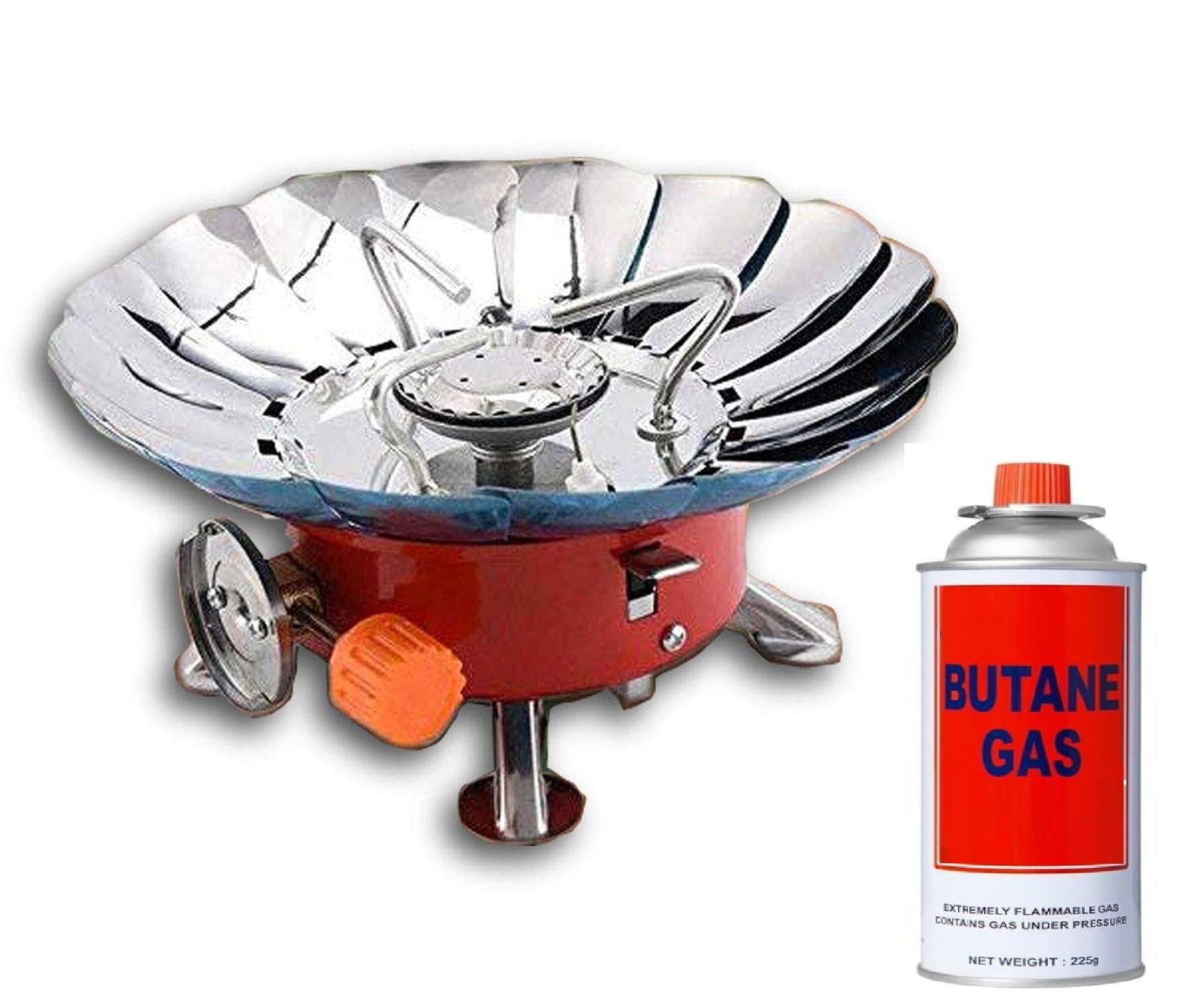 Camping Gas Stove from Portible Brand | Alloy Steel Stainless Ultra Light Outdoor Metal Cooking Stove With Storage Bag Lightweight with Cylinder (Round) (B0CQXW3D2R) Amazon Price History, Amazon Price Tracker