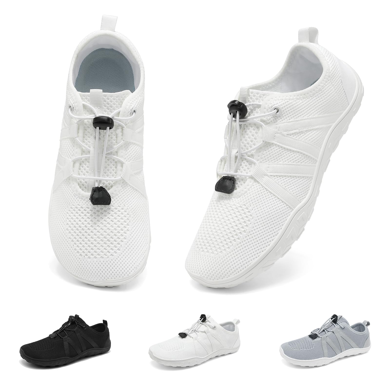 Geweo Barfußschuhe Damen Herren Barfuß Sneaker Bequeme Turnschuhe Atmungsaktiv Sommerschuhe Leichte Zero-Drop Sohle Sportschuhe Breite Zehenbox Freizeitschuhe Unisex Gr. 37-45