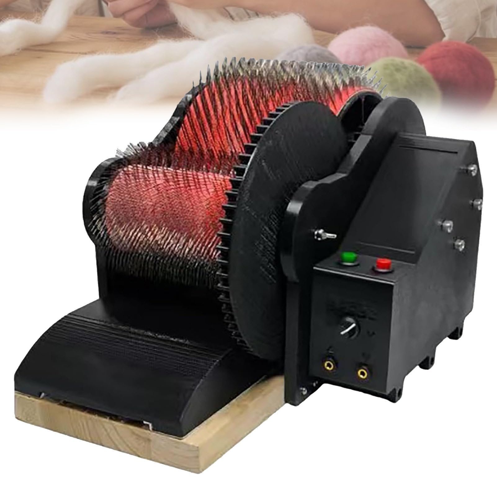 Pvxa Manual Wool Felt Drum Carder, Wool Drum Carder Fiber Carding Machine, Electric Wool Carding Machine, Automatically Clean Residual Wool, Fast Color Mixing