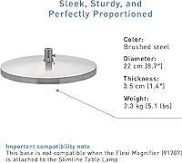 Vista 7 de Base de lámpara de escritorio para modelos Slimline – Soporte independiente antideslizante – Compatible con D35108, D35107, D35106 – Acabado