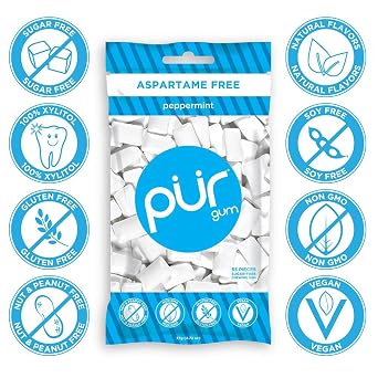 Pur Gum Peppermint Gum 60 Piece (12x80 Grams)