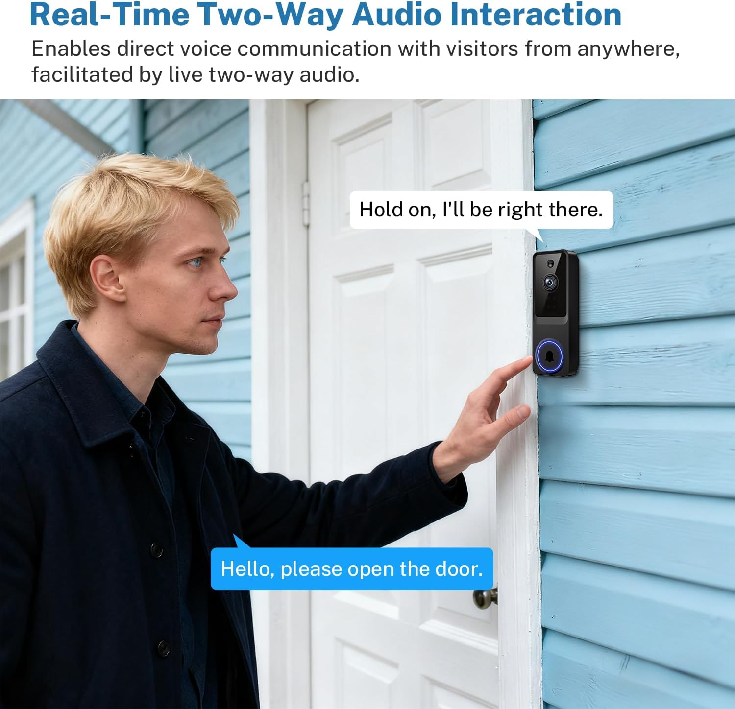 1080p Doorbell Cameras for Entrance, Cloud Storage (Subscription Required), Indoor Doorbell Receiver Notification, Night Vision, Battery Powered 7 71NsDaom2LL. AC SL1500