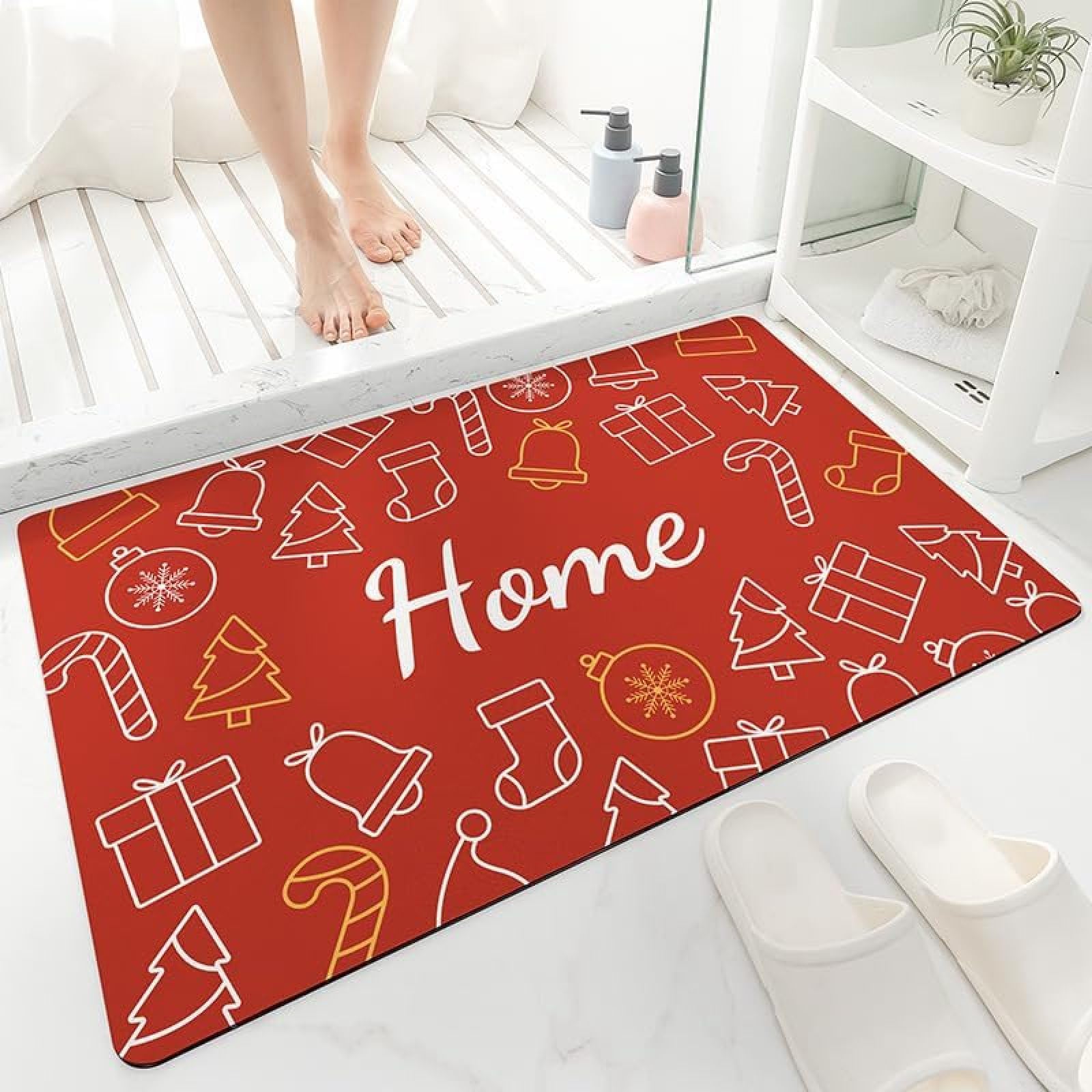 Tapis de bain en pierre de diatomite grand format ultra absorbant