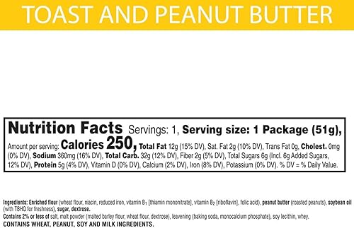 Miniatura 8 de Keebler Toast & Peanut Butter Sandwich Crackers Snack Pack, 1.8 onzas (paquete de 12)