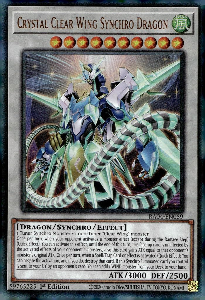 Amazon.com: Crystal Clear Wing Synchro Dragon (Ultimate Rare