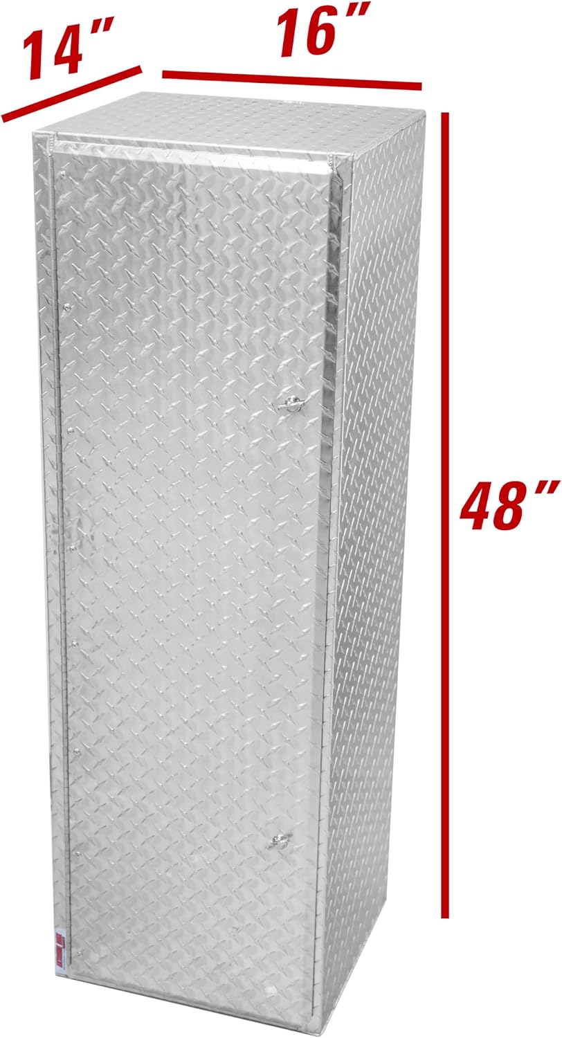 Extreme Max 5001.6435 Race Locker Storage Cabinet for Garage, Shop, Enclosed Trailer - 48" Tall, Silver
