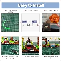 Vista 4 de BrickBling Placas de expansión de 6 puertos, ilumina tus ladrillos, conecta luces LED (2 piezas)