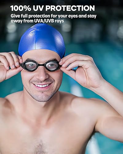 Miniatura 2 de Aegend Paquete de 2 gafas de natación para hombres, mujeres, adultos, jóvenes, sin fugas