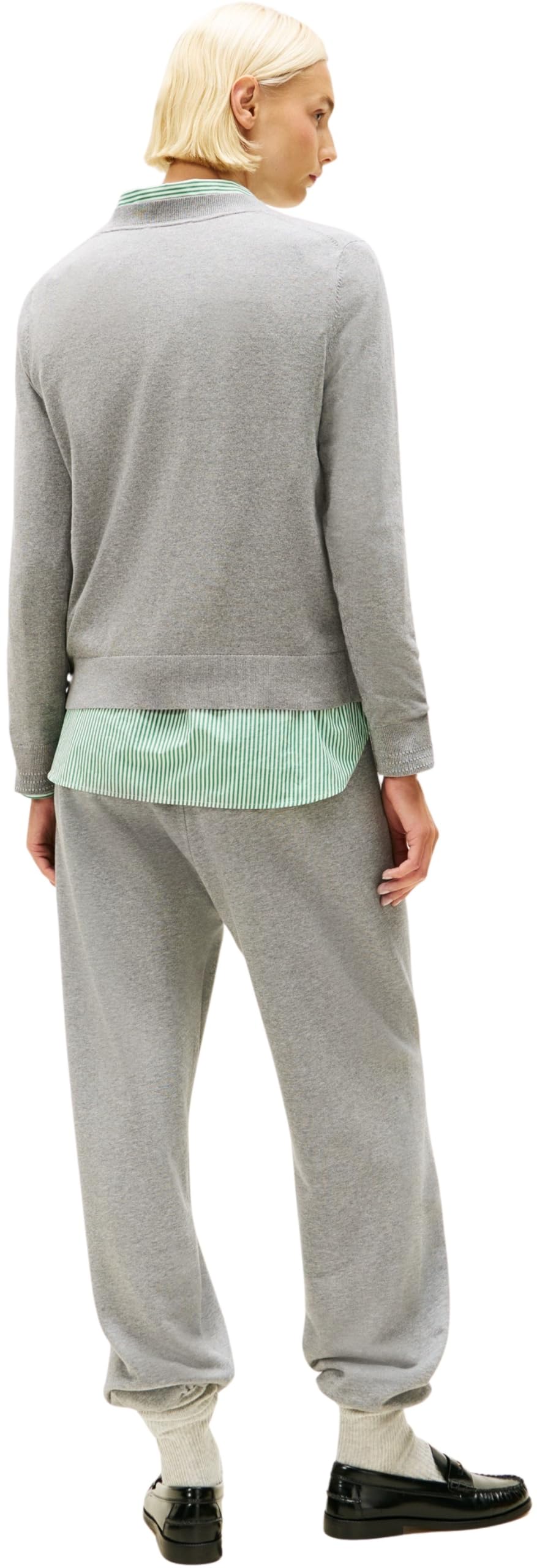 Tommy Hilfiger Donna Pullover Jersey Fine con Scollo Rotondo