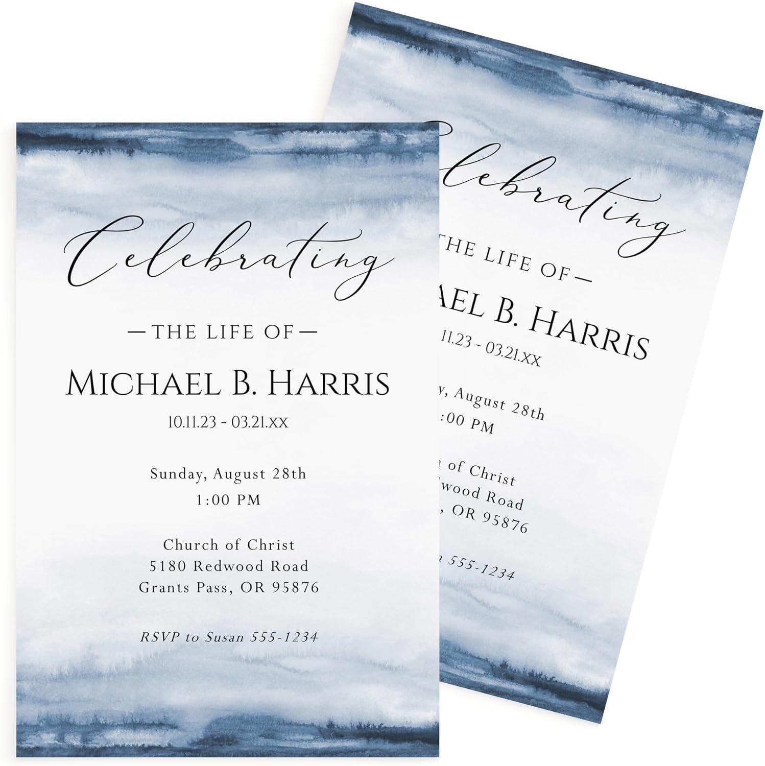 All Ewired Up Celebration of Life Invitation, Funeral Announcement, Memorial Service, Program Card, Personalized