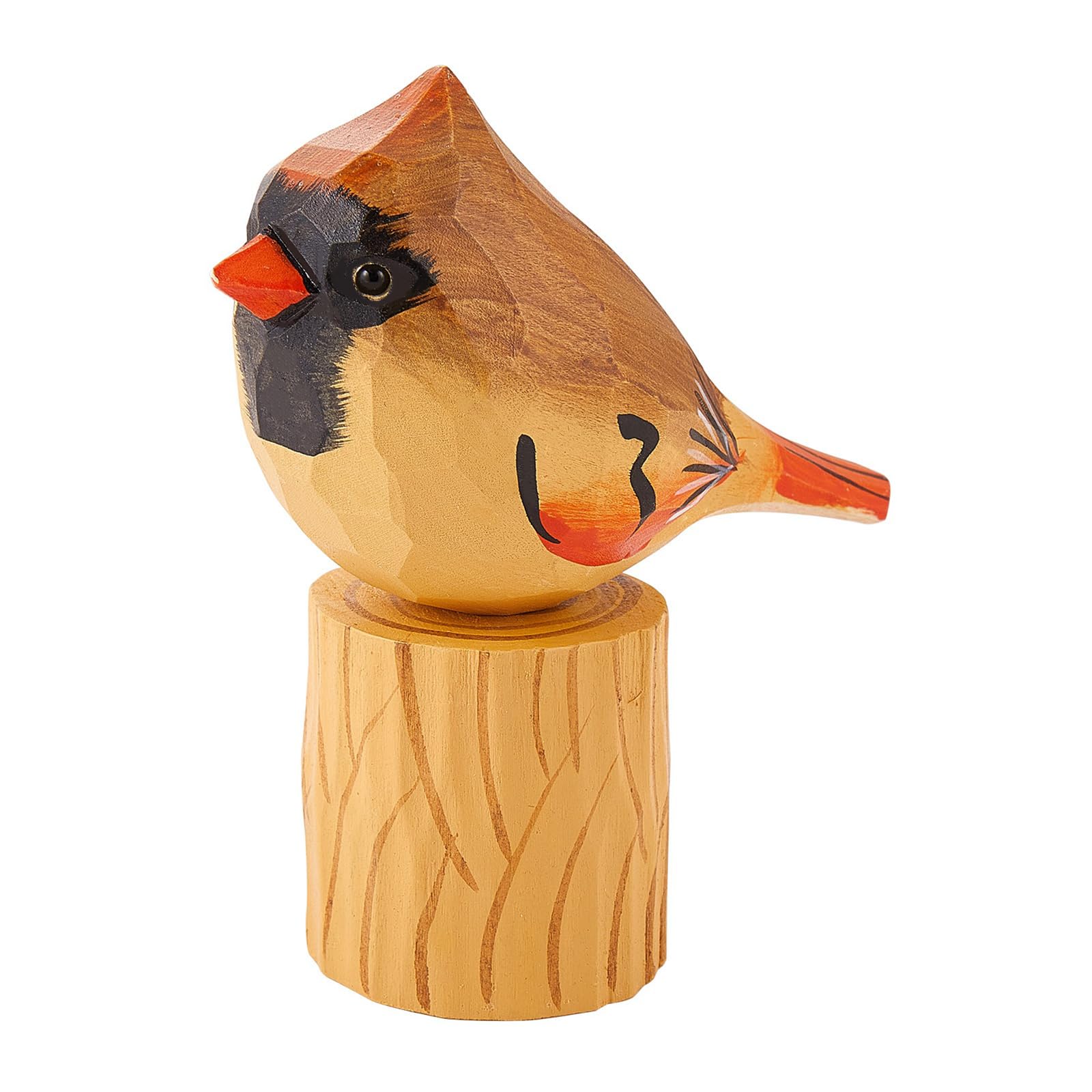WEWAYSMILE Wooden Bird Figurine, Hand Carved Painted Statue