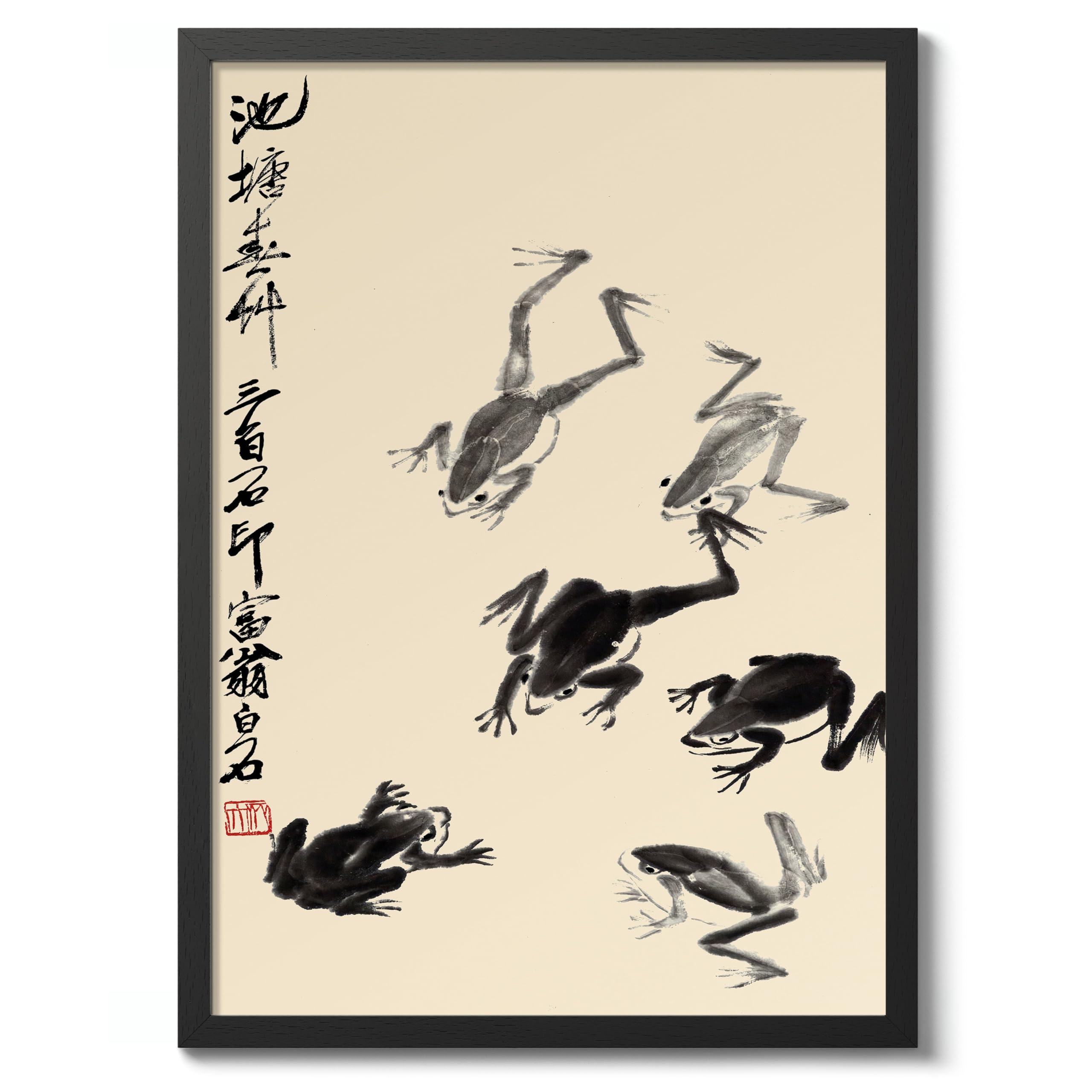 Matsumoto Hoji Sad Frog Poster, Japansese Art Woodblock Ukiyo-e Print, Framed Japanese Wall Art, Archival Matte, A4 (Print Only) - 29.7x21cm — view 22
