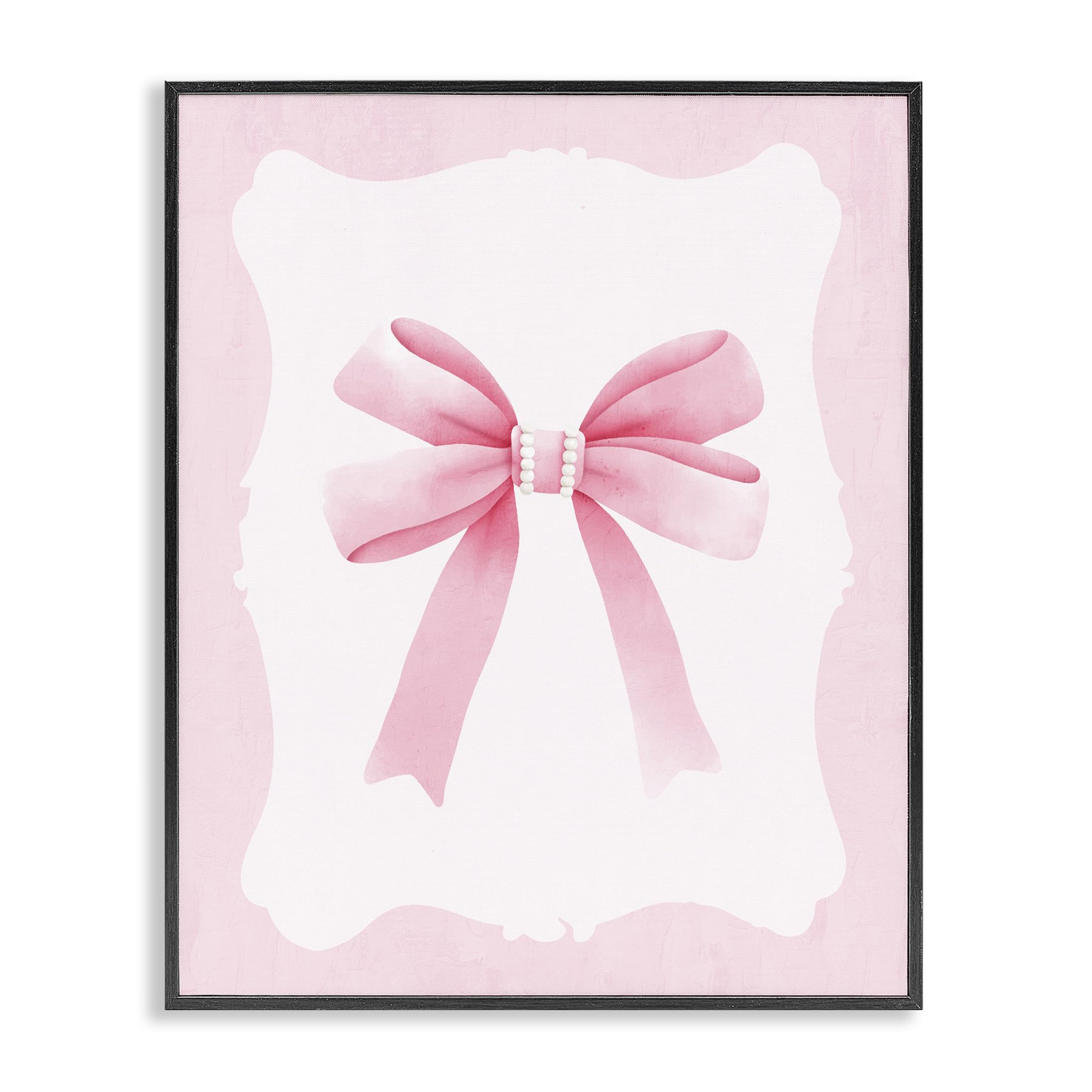 'Feminine Bow with Pearls'| Framed Giclee Art